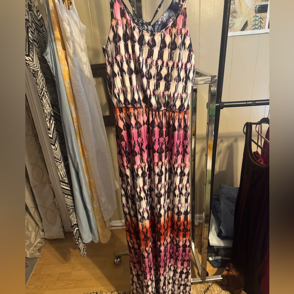 Multicolor Sleeveless Maxi Dress